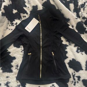 Black Lululemon Define Jacket Nulu with Gold Zippers